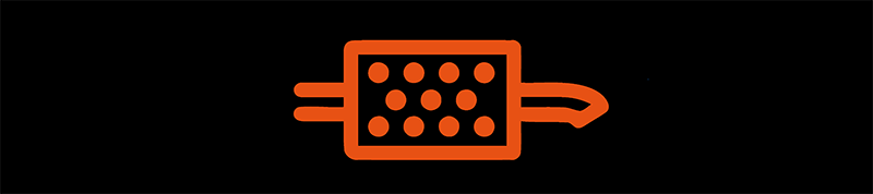 DPF warning light, indicating the need of a DPF cleaning